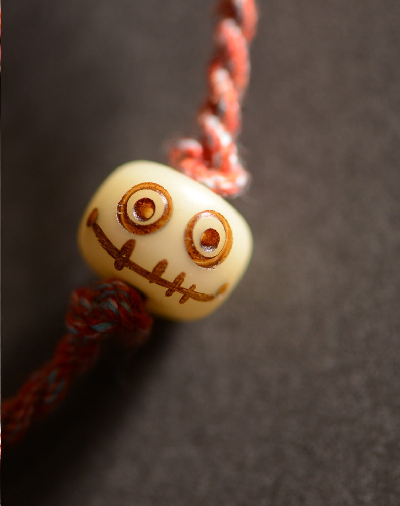 Handmade Rope Tibetan Dzi Bead Pendant