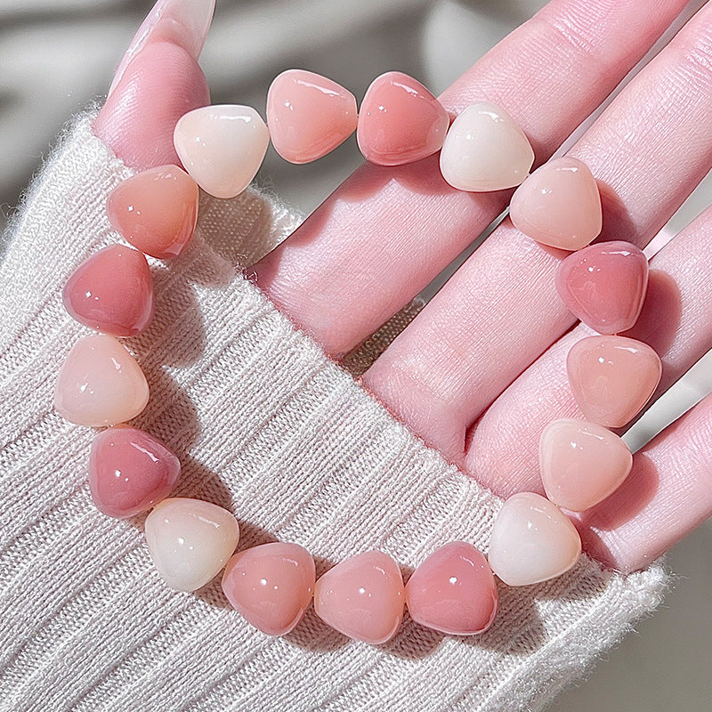 Pink Droplet-Shaped Bodhi Bracelet – Multi-Color Options Available - Touch Bling