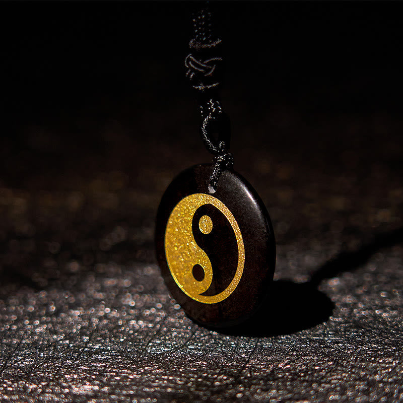 Collar con colgante espiritual Yin Yang, piedras de Buda, varios cristales, amatista, ojo de tigre, aventurina verde