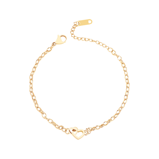 Interlocking Mini Heart Bracelet
