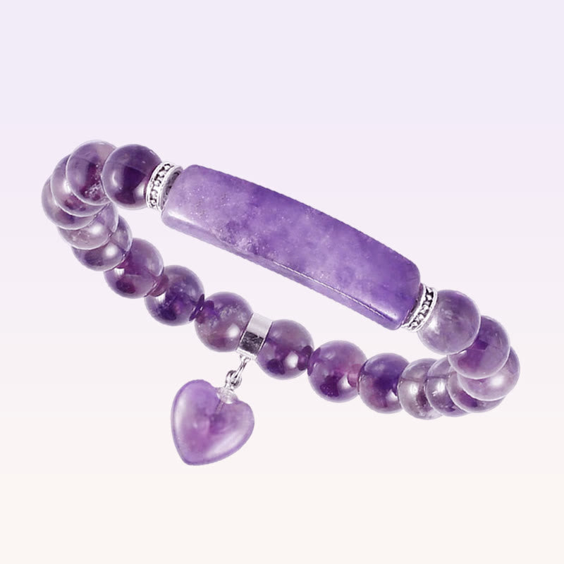 Buddha Stones Naturquarz Liebesherz Heilperlen Armband