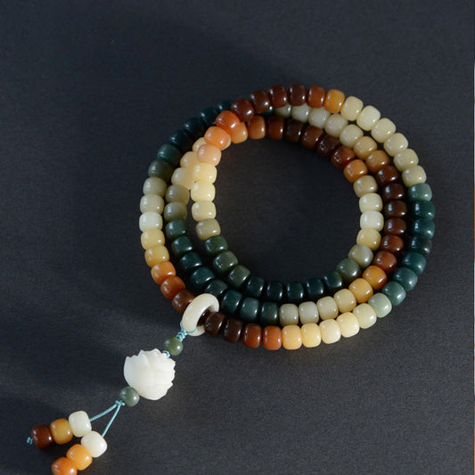 Bodhi Bracelet 108 Mala Beads Candy Gradual Change Color Lotus Bracelet - Touch Bling