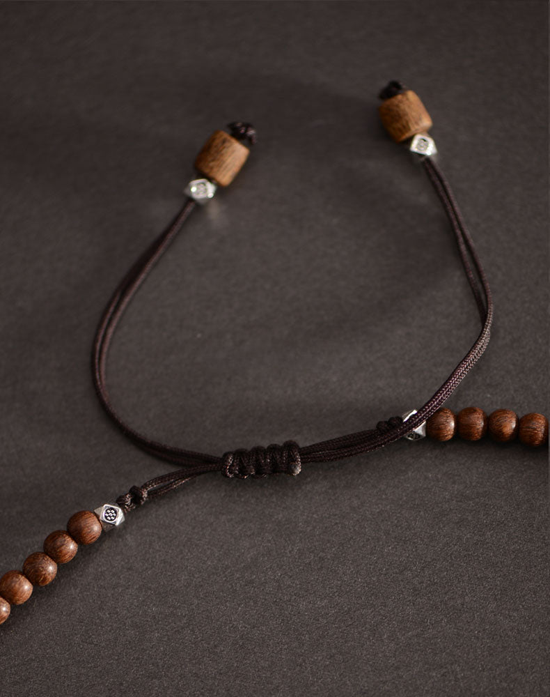 Charm Tibetan Dzi Beads Handcrafted Sandalwood Western-Style Pendant