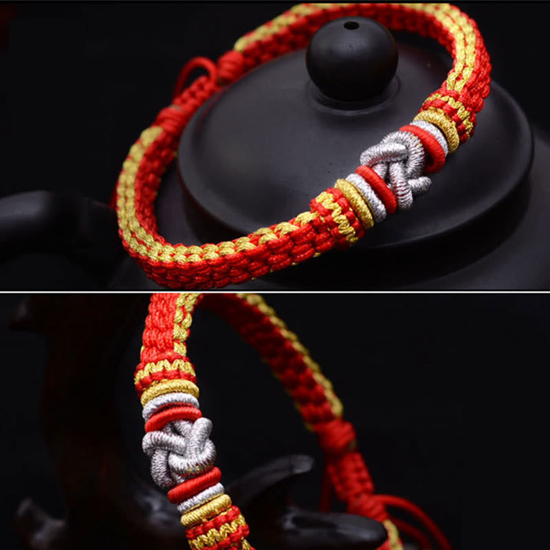 Buddha-Steine, buntes Seil, wahre Liebe, Knoten, Glück, handgefertigtes Armband