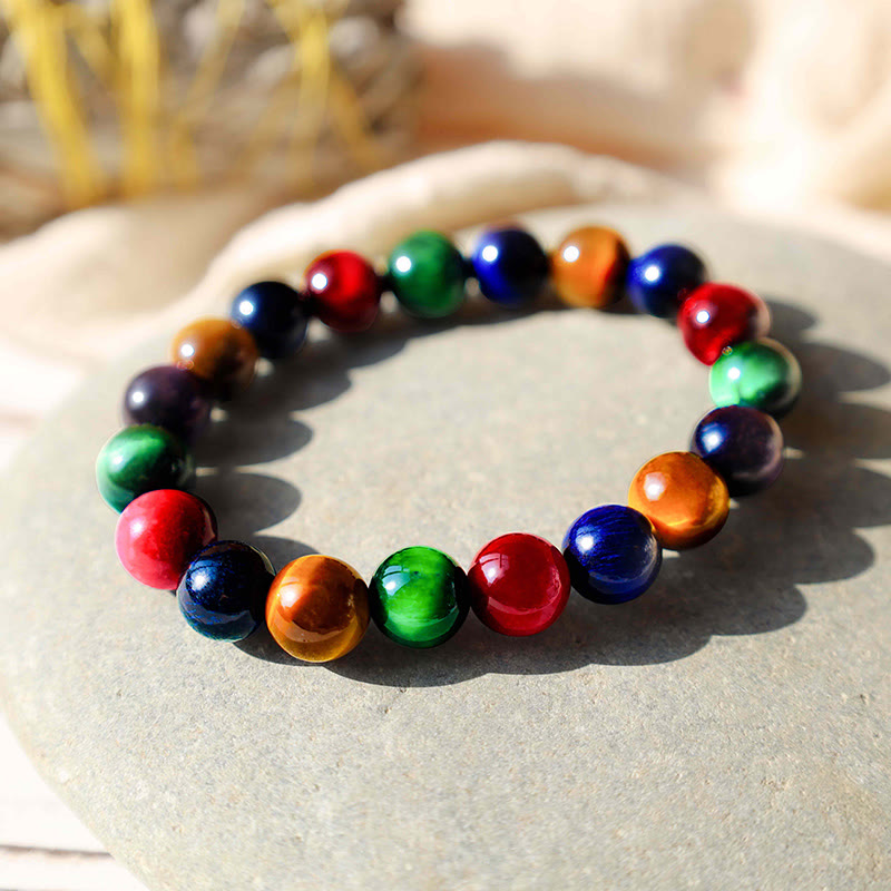 Pulsera de piedra de Buda con ojo de tigre y determinación