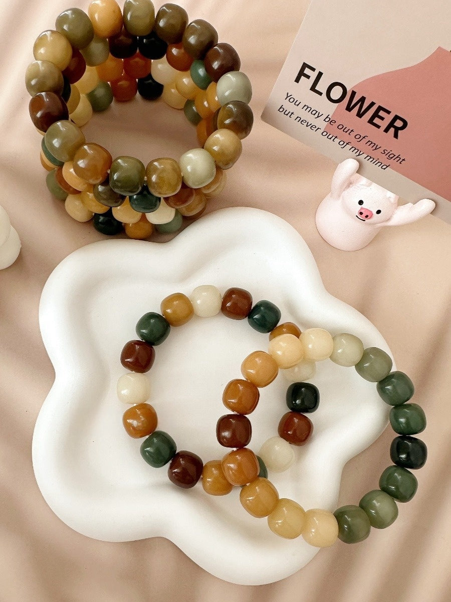 14mm Large Size Multi-Treasure Bodhi Bead Bracelet (Available in Multiple Colors) - Touch Bling