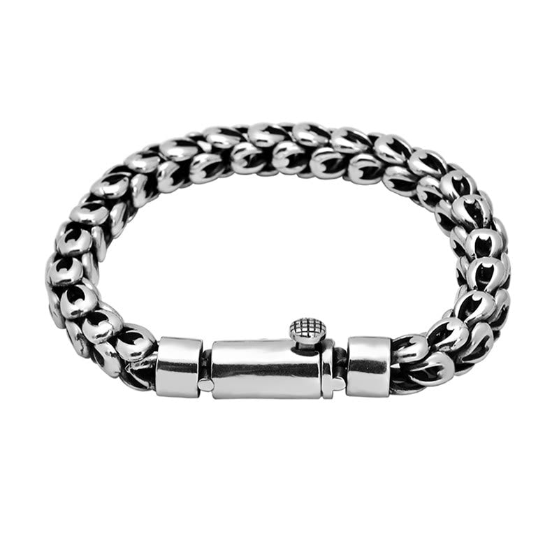 Pulsera de piedra de Buda con diseño retro de escamas de dragón y fuerza para el éxito