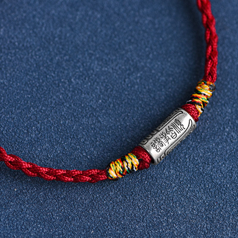 Buddha Stones Handgefertigtes Fußkettchen aus 925er Sterlingsilber mit dem Design „Alles geht gut“, Schutz und Stärke