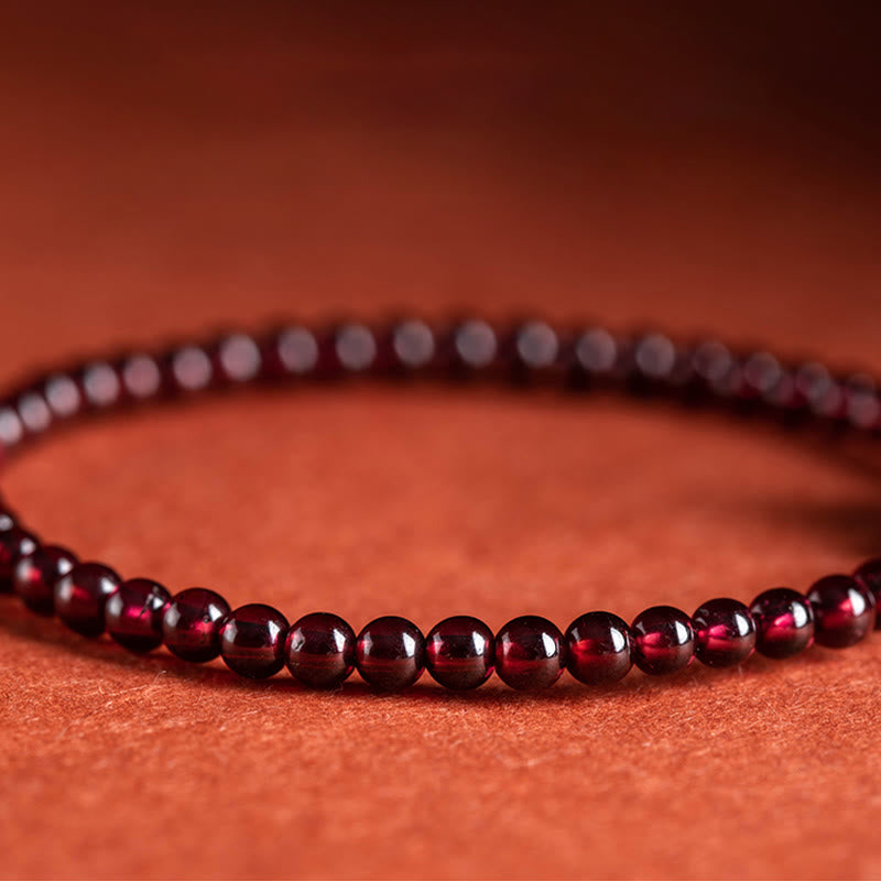 Buddha-Steine Granat Zinnober PiXiu Blessing Calm String Armband