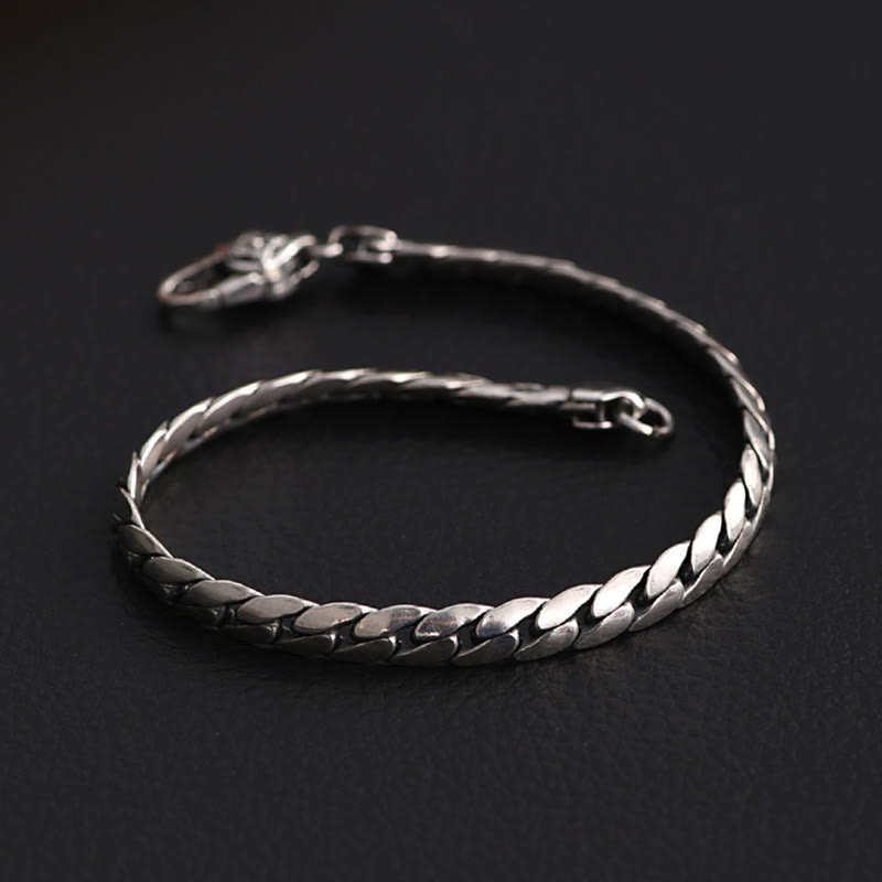 Buddha Steine Doppel Dorje Vajra Stärke Punk Kupfer Kette Armband Halskette