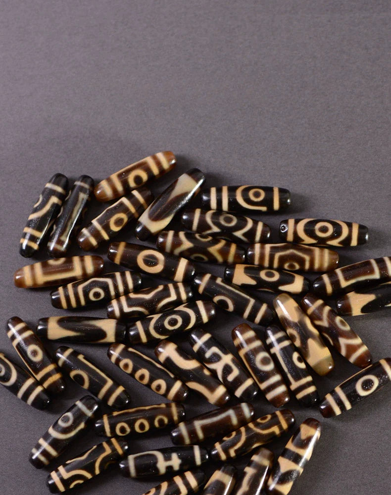 Tibetische Dzi-Perlen, handgefertigte Dzi-Perlen aus Taiwan, 38 mm