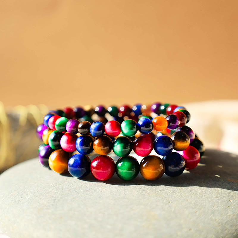 Pulsera de piedra de Buda con ojo de tigre y determinación