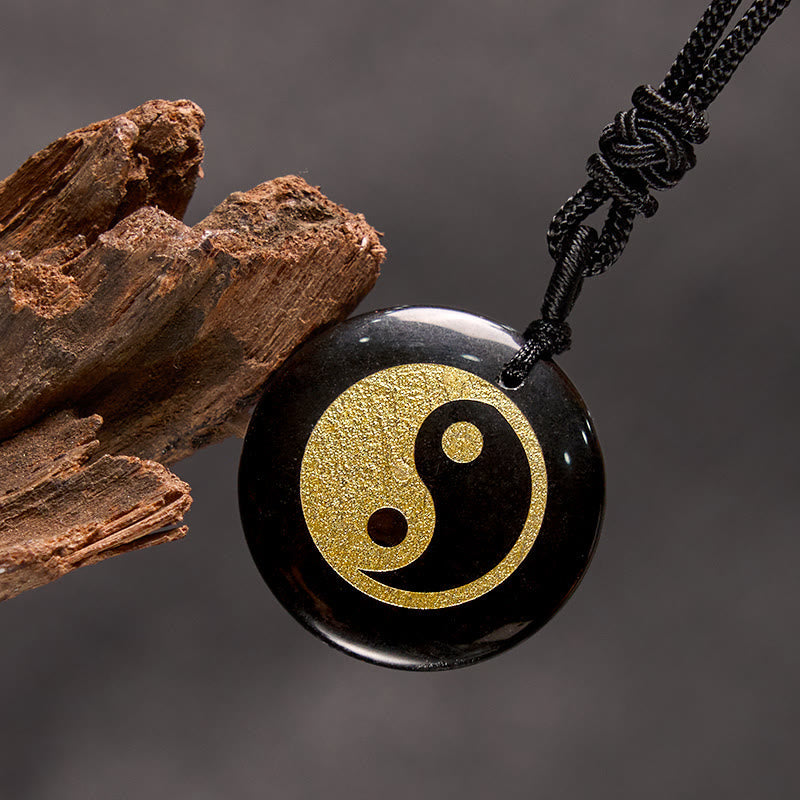 Collar con colgante espiritual Yin Yang, piedras de Buda, varios cristales, amatista, ojo de tigre, aventurina verde