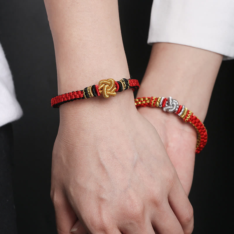 Buddha-Steine, buntes Seil, wahre Liebe, Knoten, Glück, handgefertigtes Armband