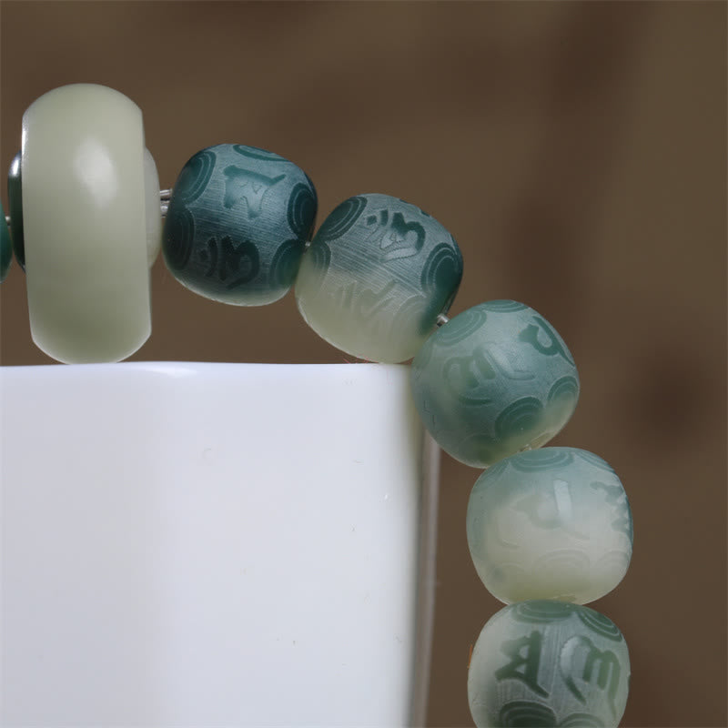 Pulsera con piedras de Buda, semillas de Bodhi, Om Mani Padme Hum grabadas, para alejar los malos espíritus