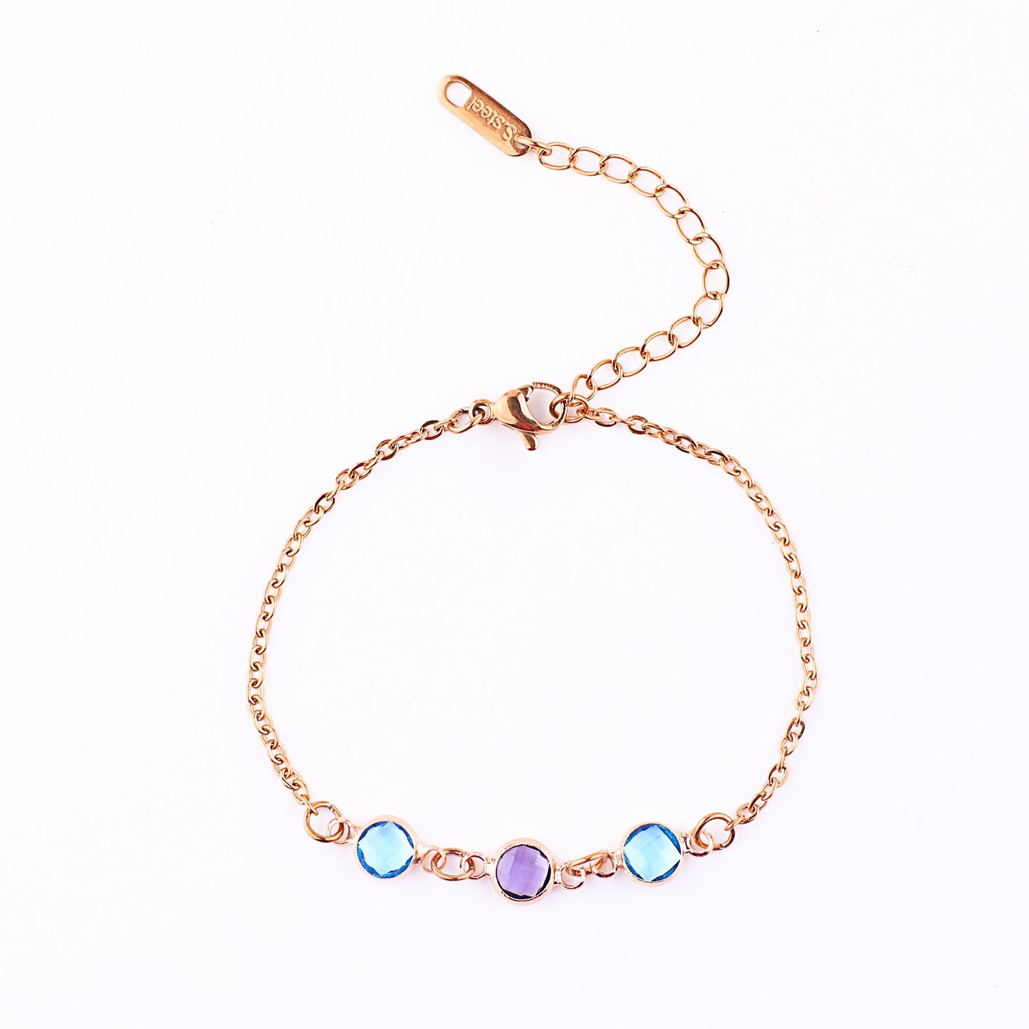 Personalized Birth Stone Bracelet