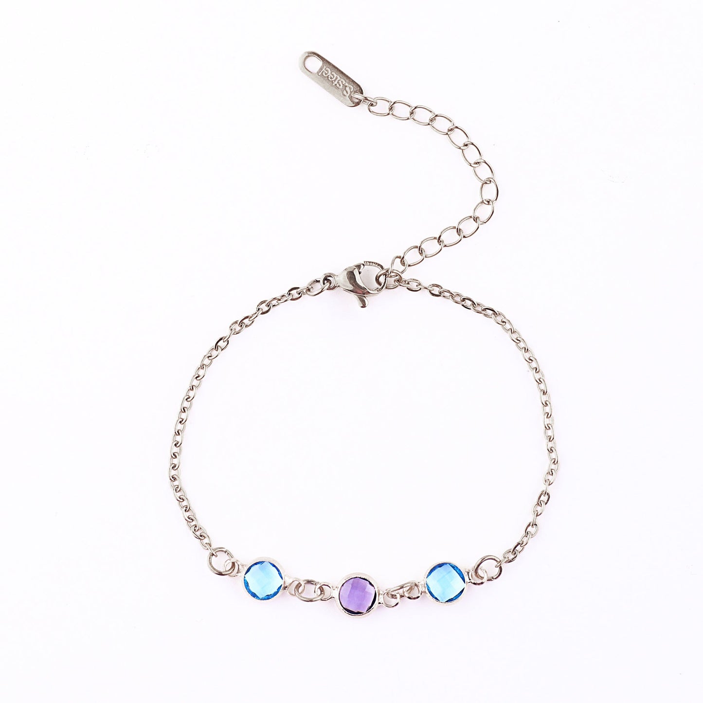Personalized Birth Stone Bracelet