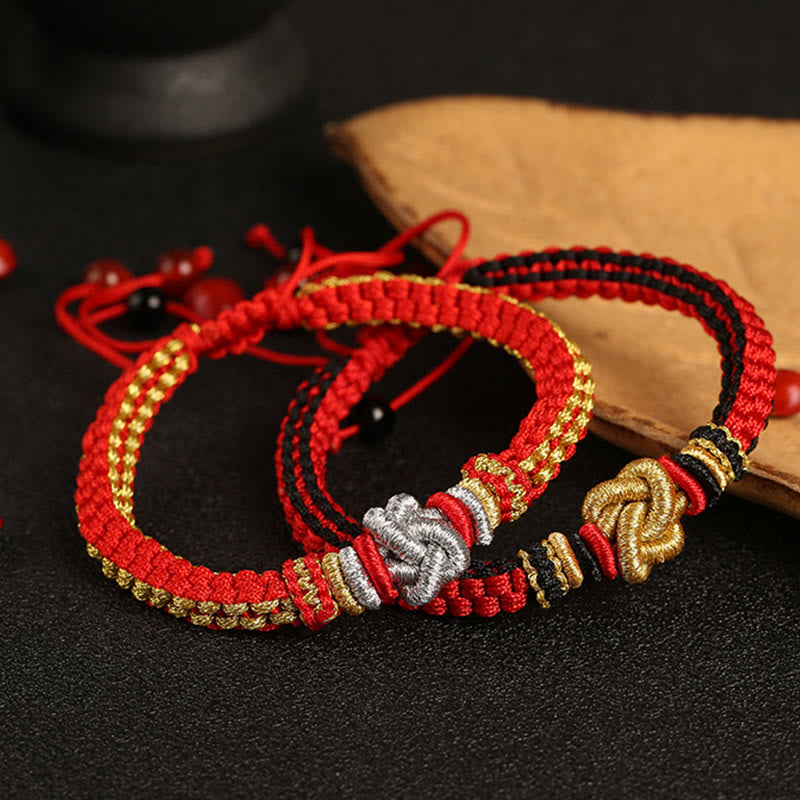 Buddha-Steine, buntes Seil, wahre Liebe, Knoten, Glück, handgefertigtes Armband