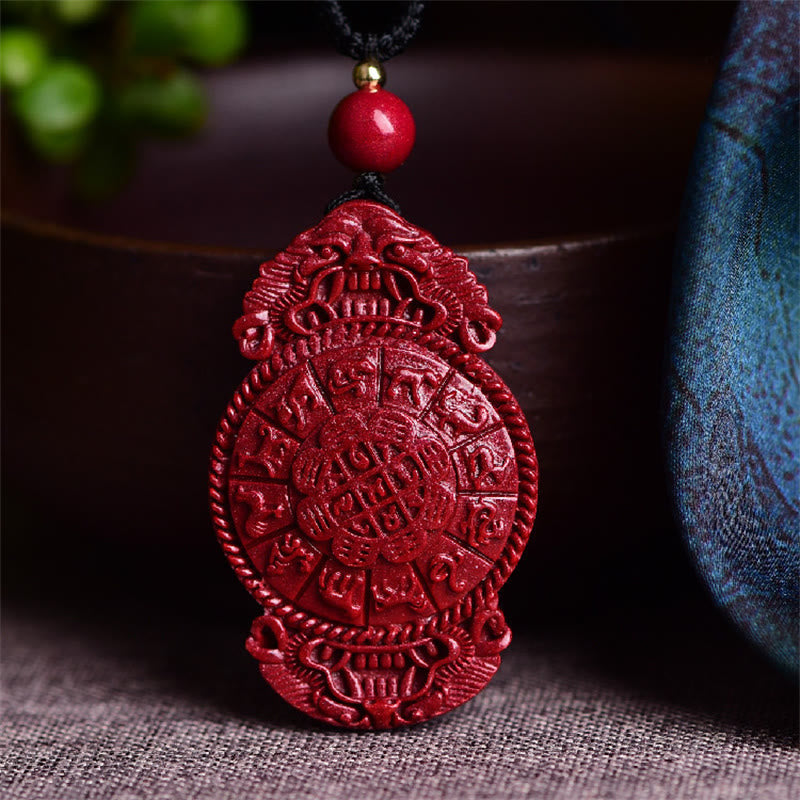 Buddha-Steine, lachender Buddha, Yin Yang, chinesisches Sternzeichen, Kürbis, natürlicher Zinnober, Segen, Halskettenanhänger