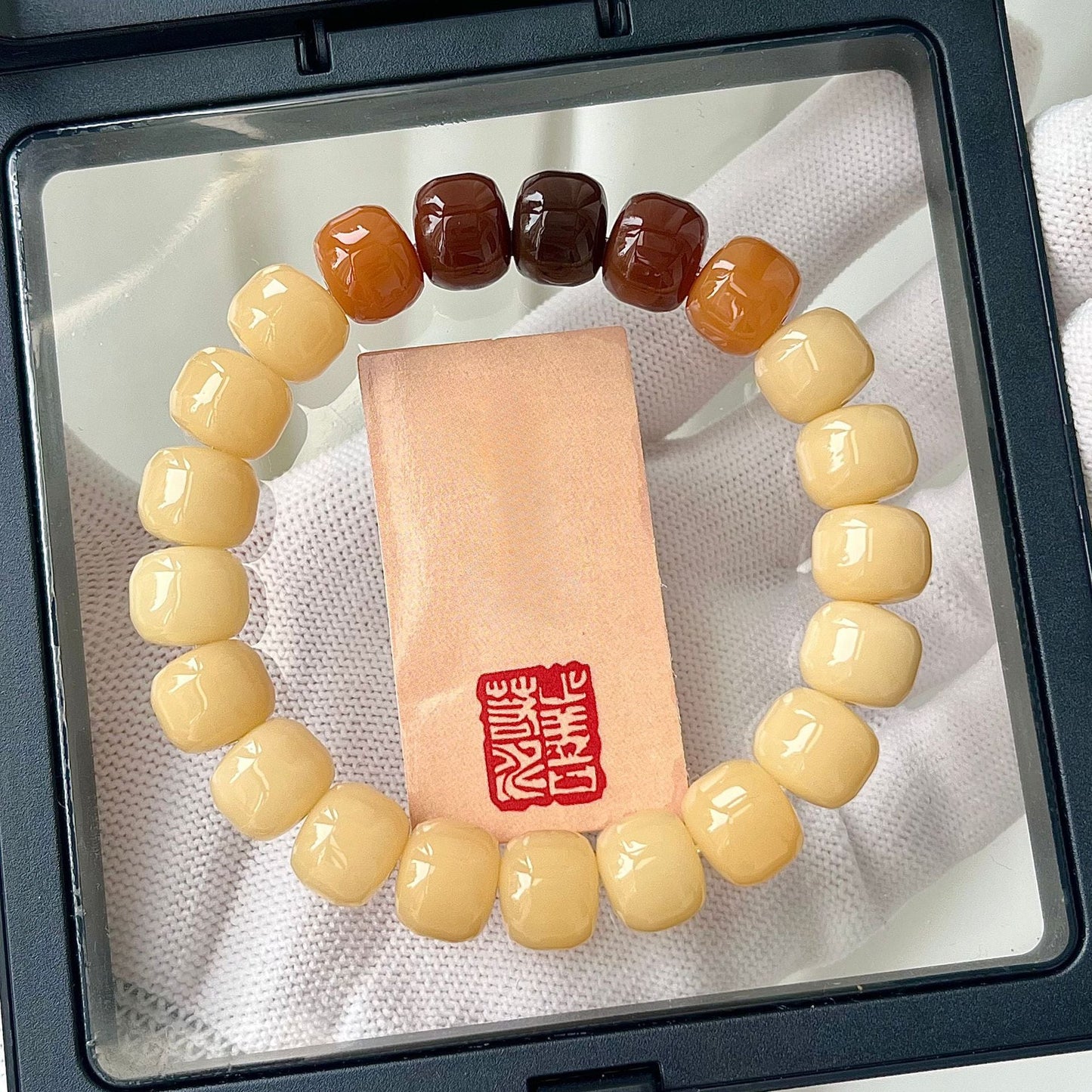 New Bodhi Bracelet with Burger-Shaped Beads (Multiple Colors Available) - Touch Bling