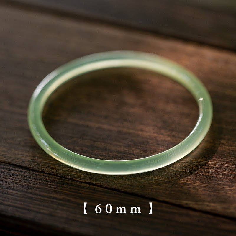 Pulsera brazalete de piedra de Buda con calcedonia verde natural, fuerza y coraje