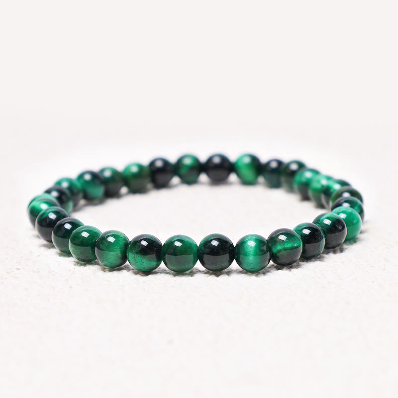 Pulsera de energía curativa para el crecimiento con ojo de tigre y piedras de Buda