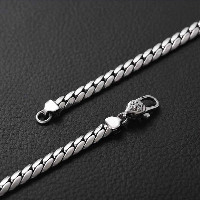 Buddha Steine Doppel Dorje Vajra Stärke Punk Kupfer Kette Armband Halskette