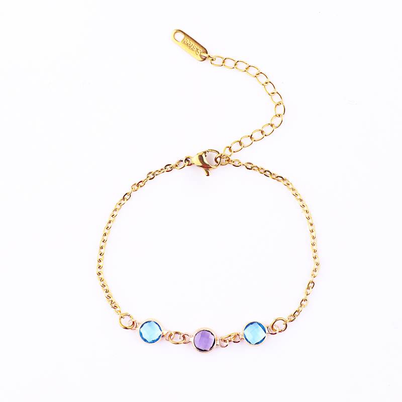 Personalized Birth Stone Bracelet