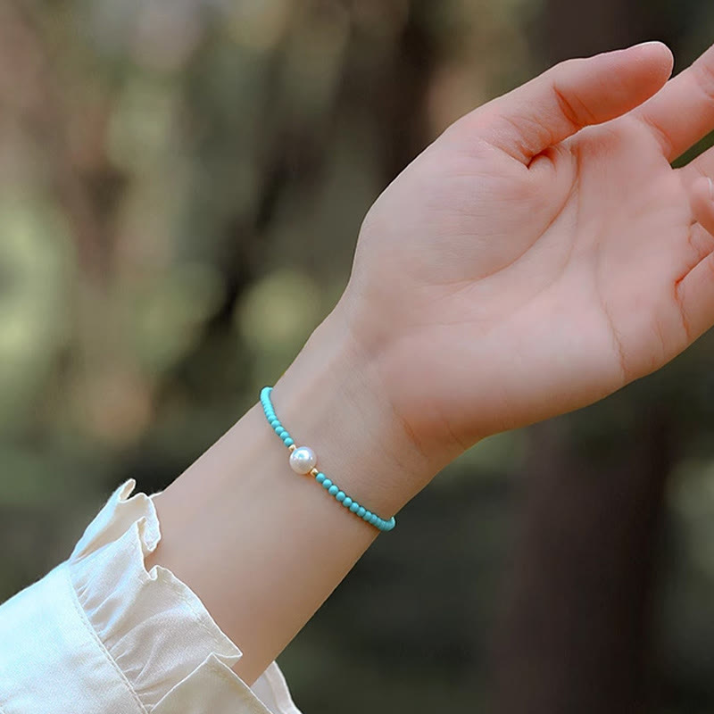 Pulsera protectora de cuentas pequeñas de ágata roja turquesa y perla de Buda