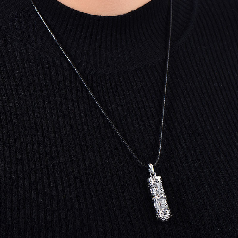 Piedras de Buda tibetano Om Mani Padme Hum Buda esvástica suerte collar colgante