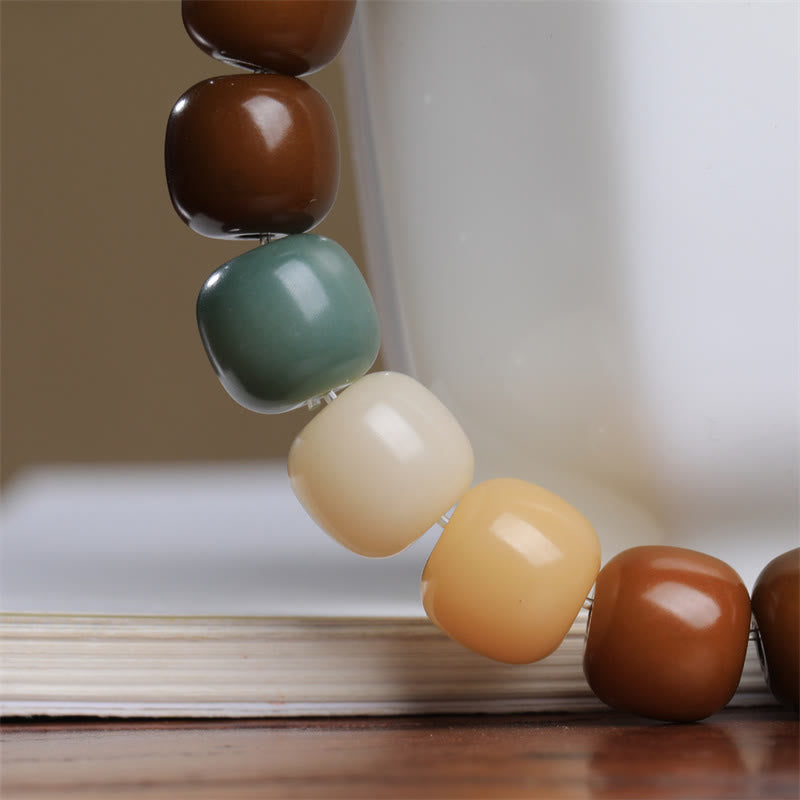 Armband mit Buddha-Steinen, mehrfarbig, Bodhi-Samen, hält böse Geister fern