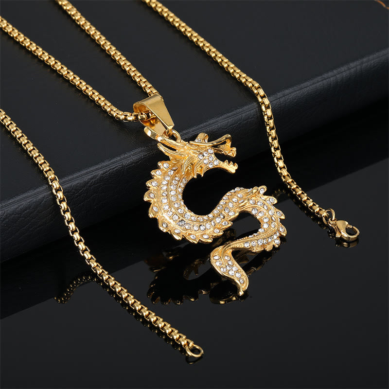 Buddha Steine Chinesische Sternzeichen Drache Zirkon Schutz Halskette Anhänger