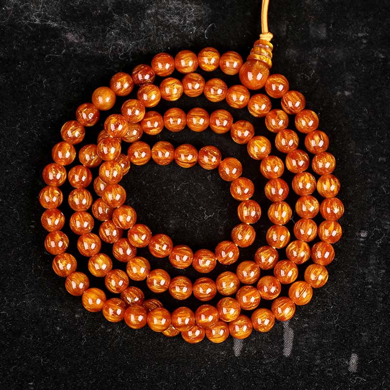 Buddha Stones Golden Sea Willow Erfolg Positives Armband Mala