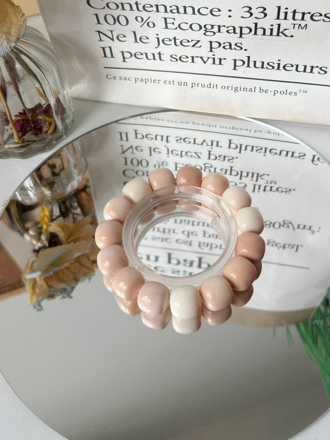 14mm Milk Strawberry Series Bodhi Bead Bracelet - Touch Bling