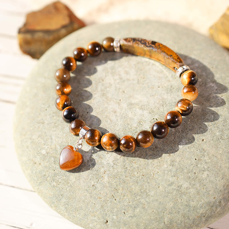Buddha Stones Naturquarz Liebesherz Heilperlen Armband