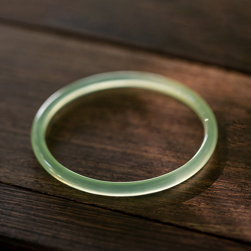 Pulsera brazalete de piedra de Buda con calcedonia verde natural, fuerza y coraje
