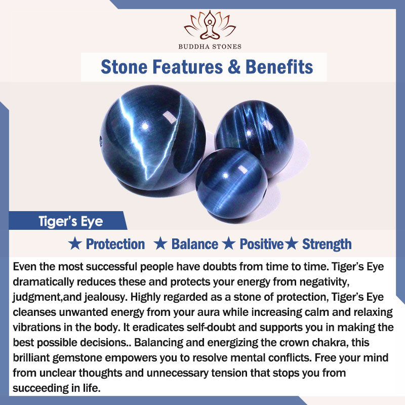 Buddha Stones Tigerauge Lavastein Schwarzer Onyx Lazurite Hämatit Perle Positives Lederarmband