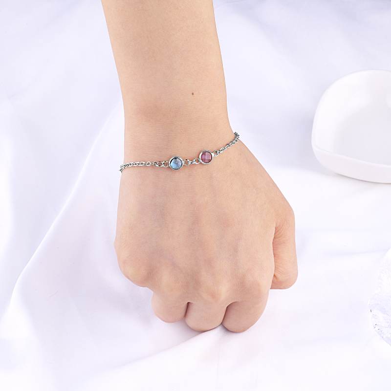 Personalized Birth Stone Bracelet