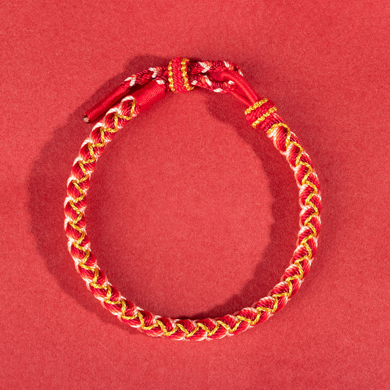 Buddha Stones Handmade Year Of The Dragon Scale Protection Rope Bracelet