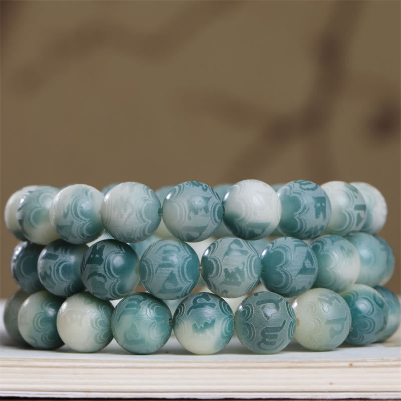 Pulsera con piedras de Buda, semillas de Bodhi, Om Mani Padme Hum grabadas, para alejar los malos espíritus