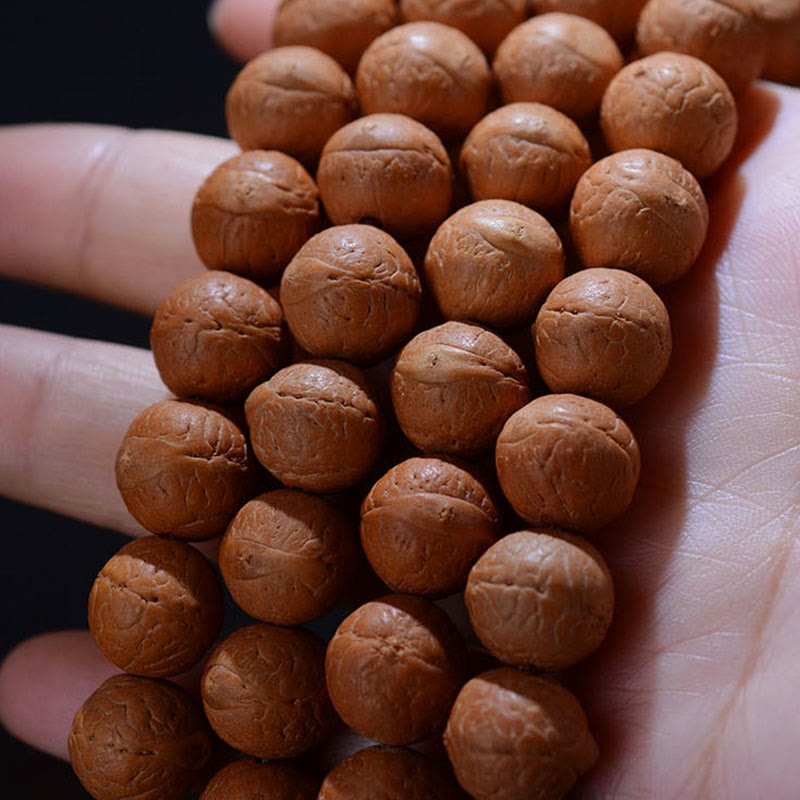 Pulsera con borlas de 108 cuentas de Mala Bodhi de Nepal, con semillas de Buda y riqueza