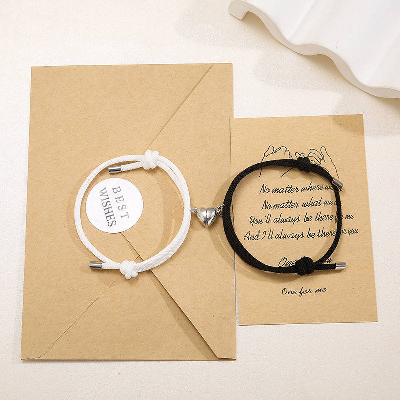 Pulsera magnética de amor para parejas, 2 unidades