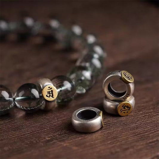 Natural Green Ghost Bracelet 925 Silver Bead Crystal Bracelet - Touch Bling