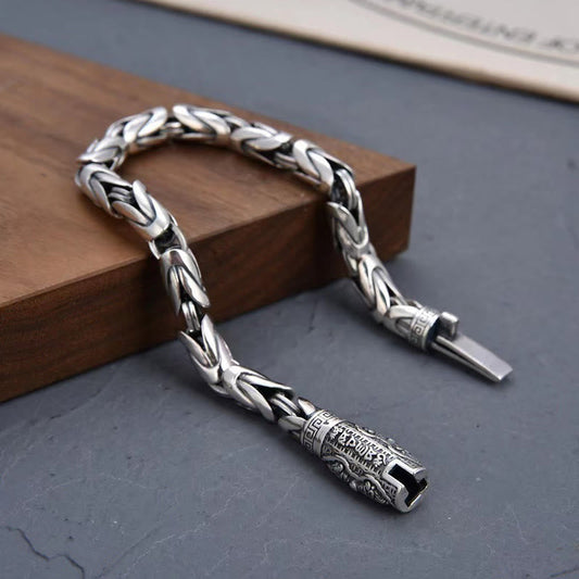 Pulsera de cadena de cobre con piedras de Buda Dorje Vajra Om Mani Padme Hum, paz y amor