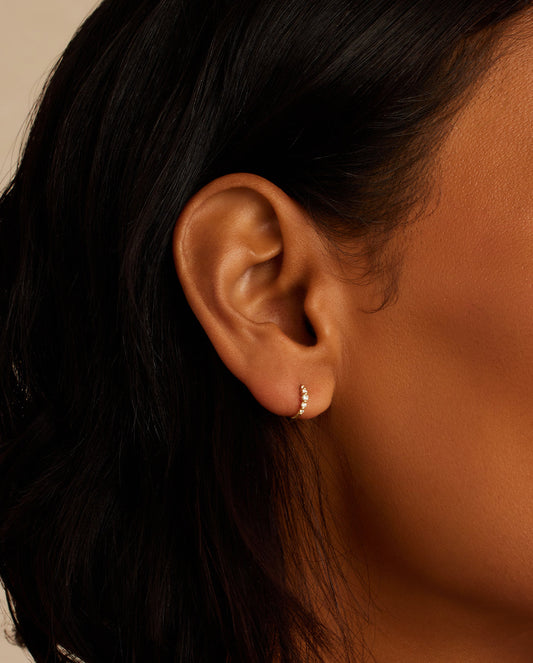 Elle Diamond Row Huggie individual