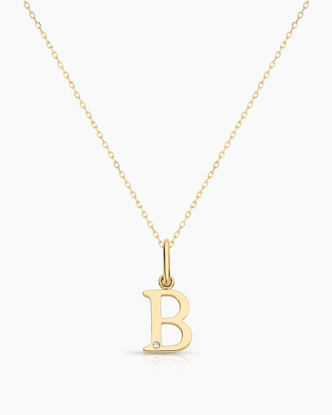 Diamond Vintage Alphabet Charm Necklace