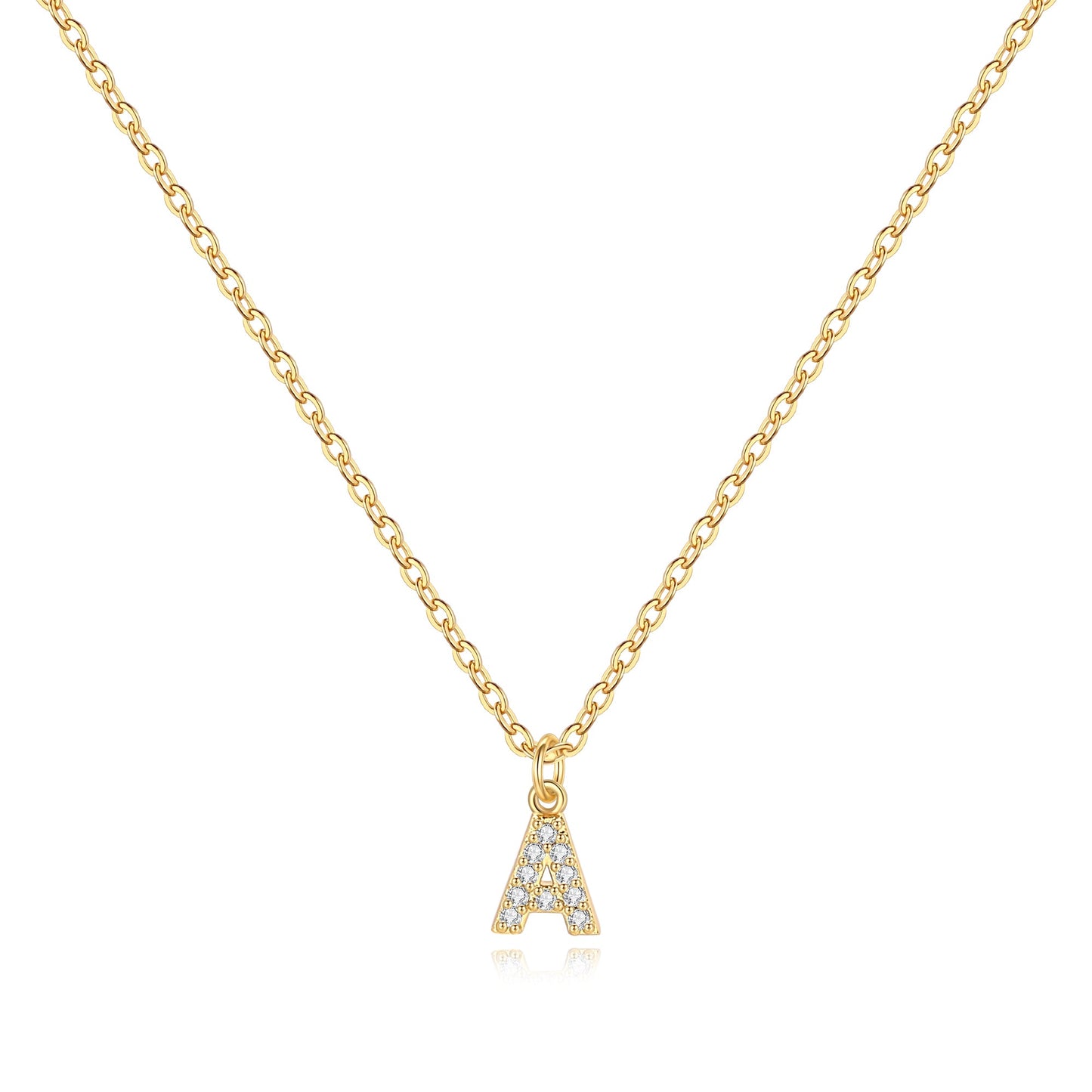 Pavé Uppercase Initial Necklace
