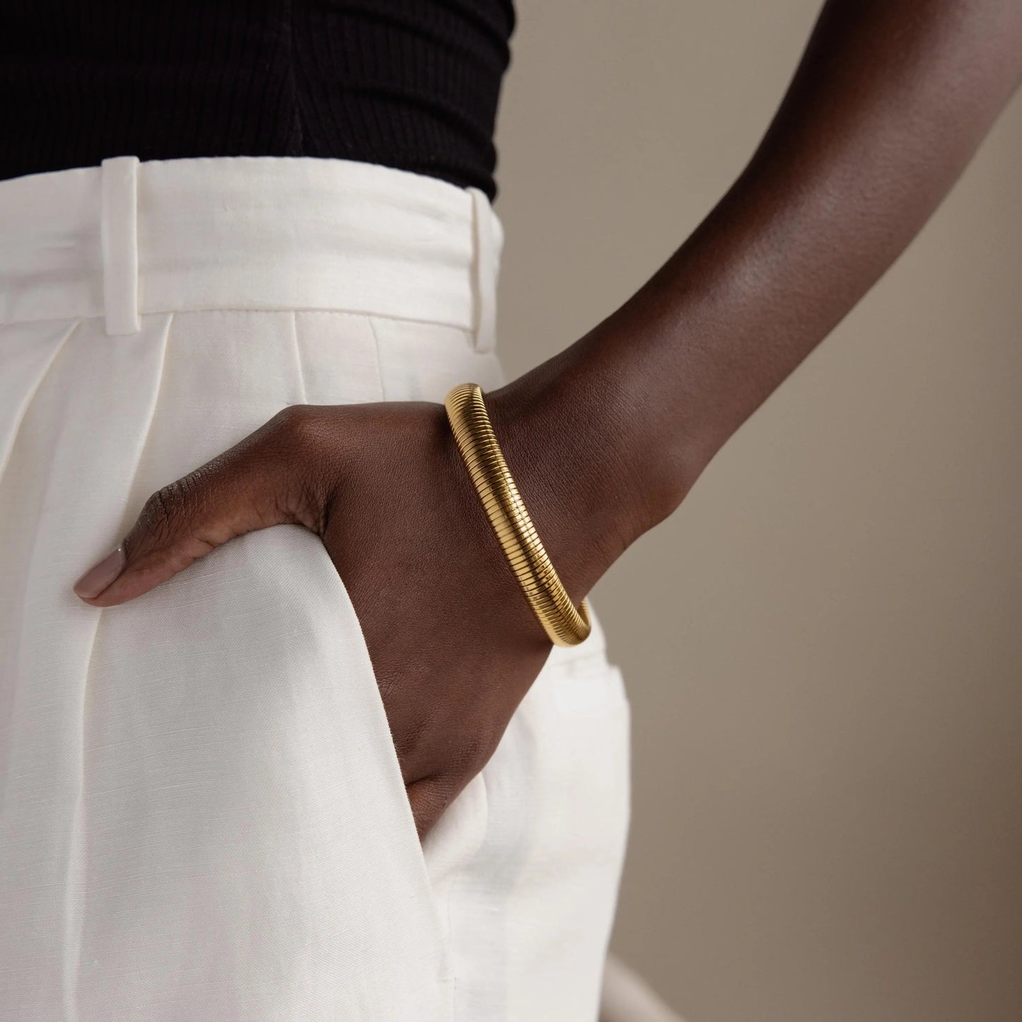 Thick Snake Chain Bangle