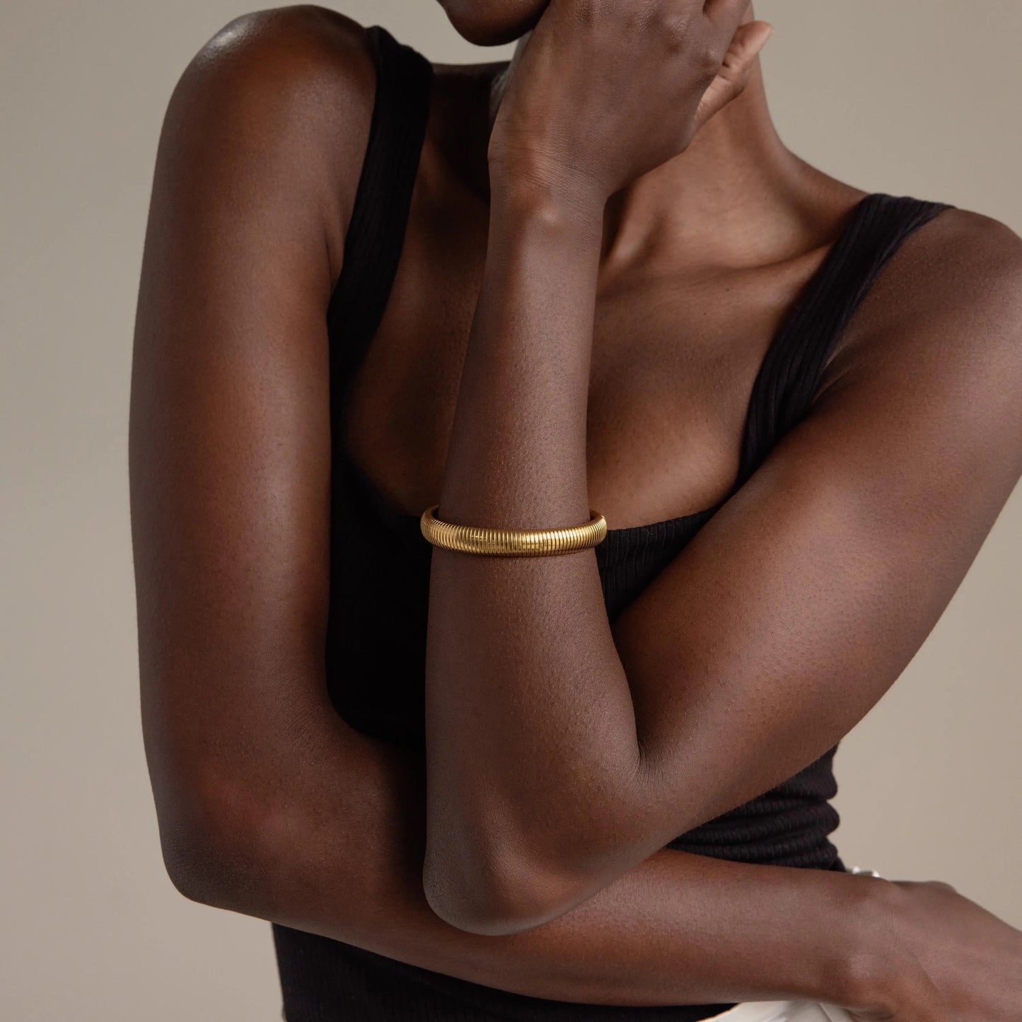 Thick Snake Chain Bangle