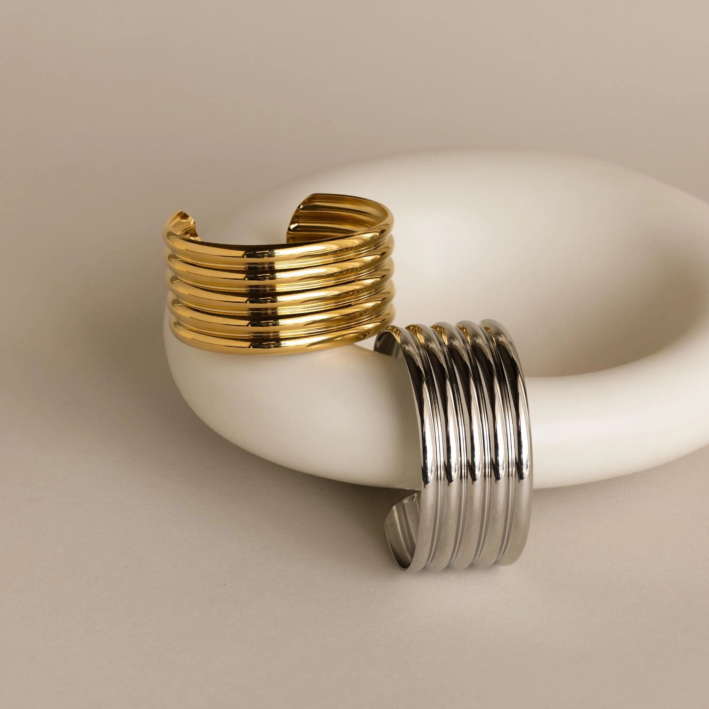 Ribbed Cuff Bracelet